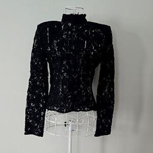 Zara Black Lace Blouse